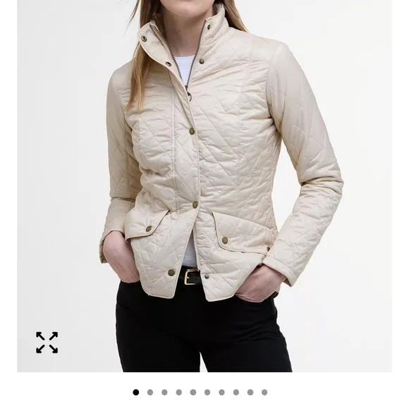 Barbour Women's Beige Quilted Utility Jacket - Picture 2 of 8